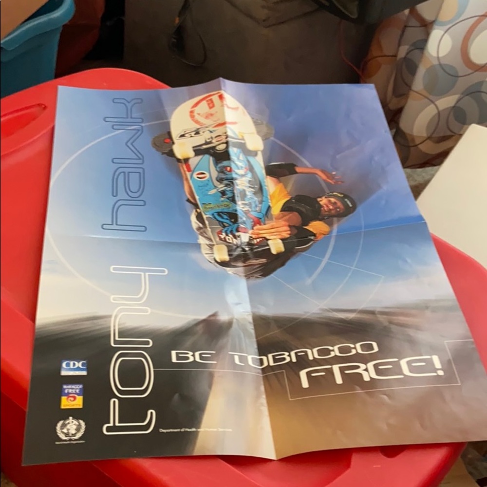 Tony Hawk Be tobacco free big poster